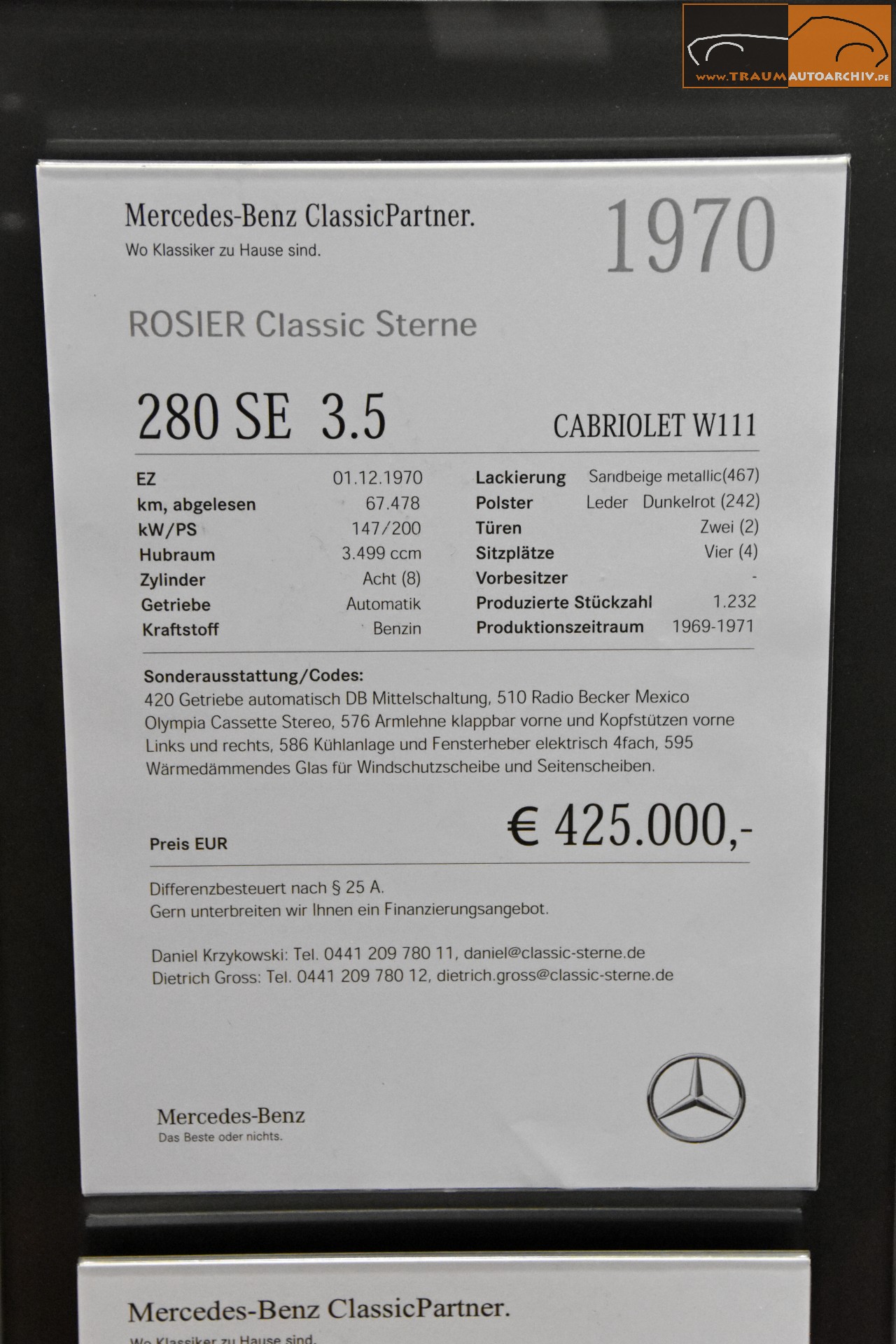 Mercedes-Benz 280 SE 3.5 Cabriolet '1970 TAFEL.jpg 433.9K